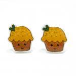 Yellow Cupcake Earrings - ..